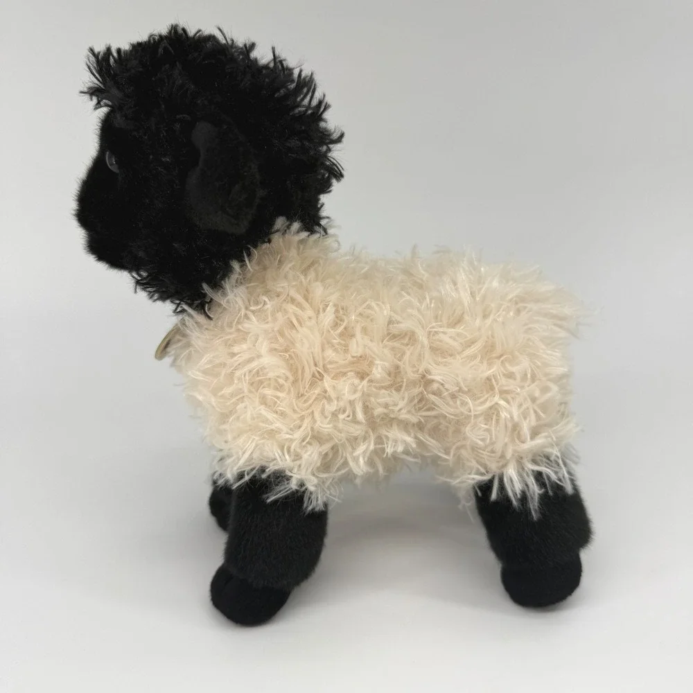 Aurora Miyoni Tots 8.5in Suffolk Lamb Plush Black Face Cream Fleece 26365